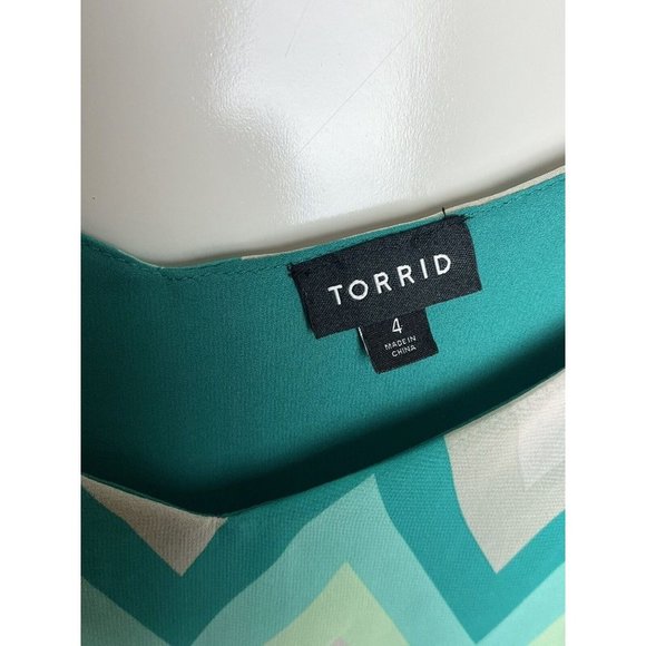 Torrid Sophie Chevron Plus Size 4 (4X) Multicolored Tank Top - Picture 3 of 9